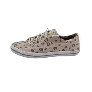 Keds Kickstart Leopard Print Sneakers Girls Size 2 Pink Canvas Shoes